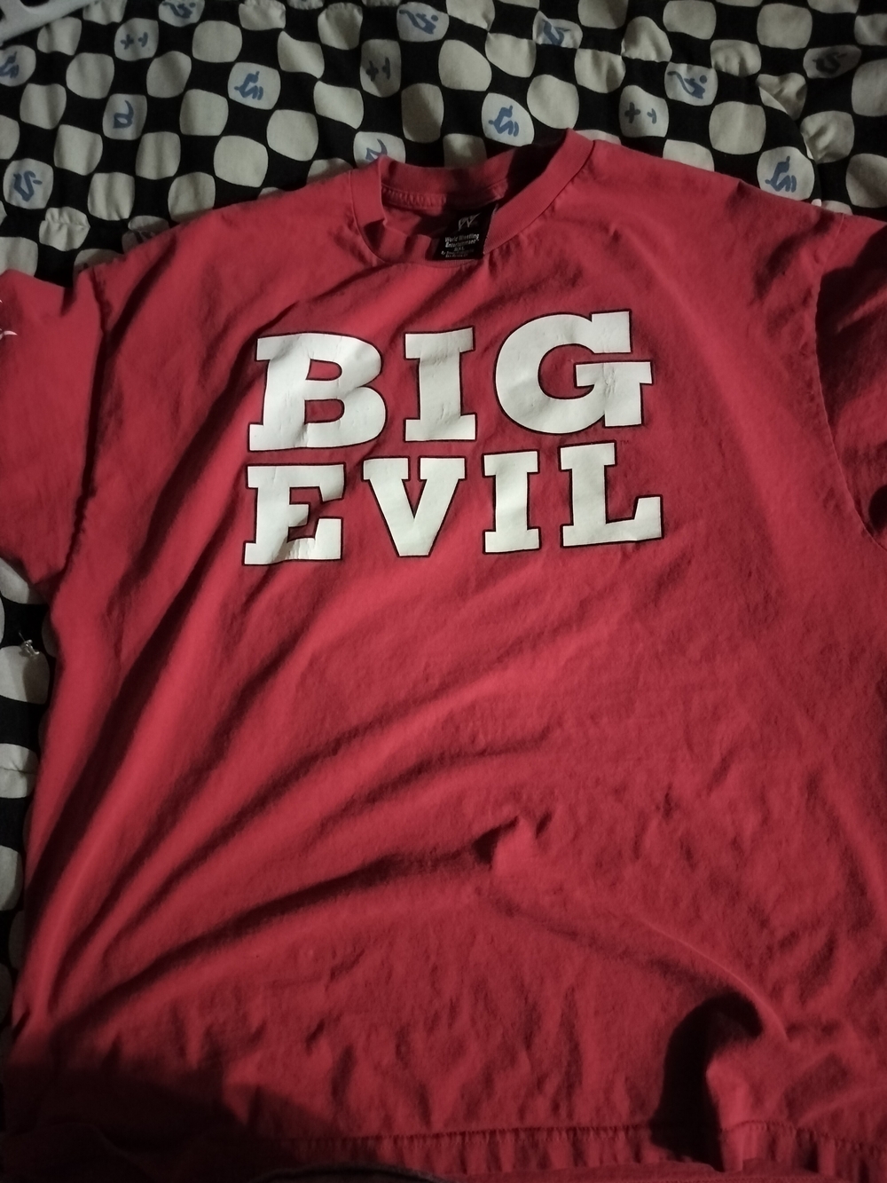 Wwe Undertaker Big Evil Graphic  T‑Shirt - Red Vintage